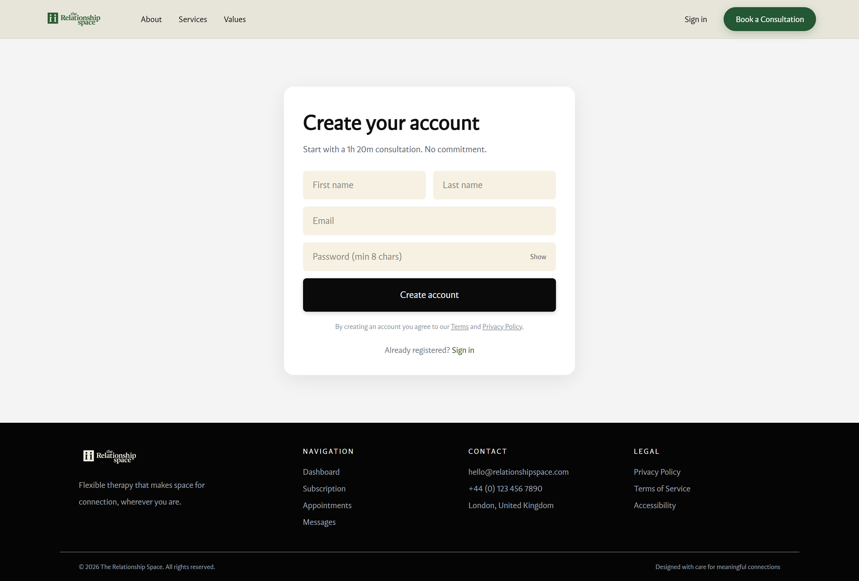 Sign-up